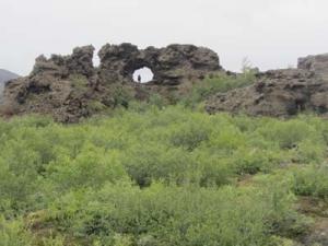 Lavafält i Dimmuborgir.